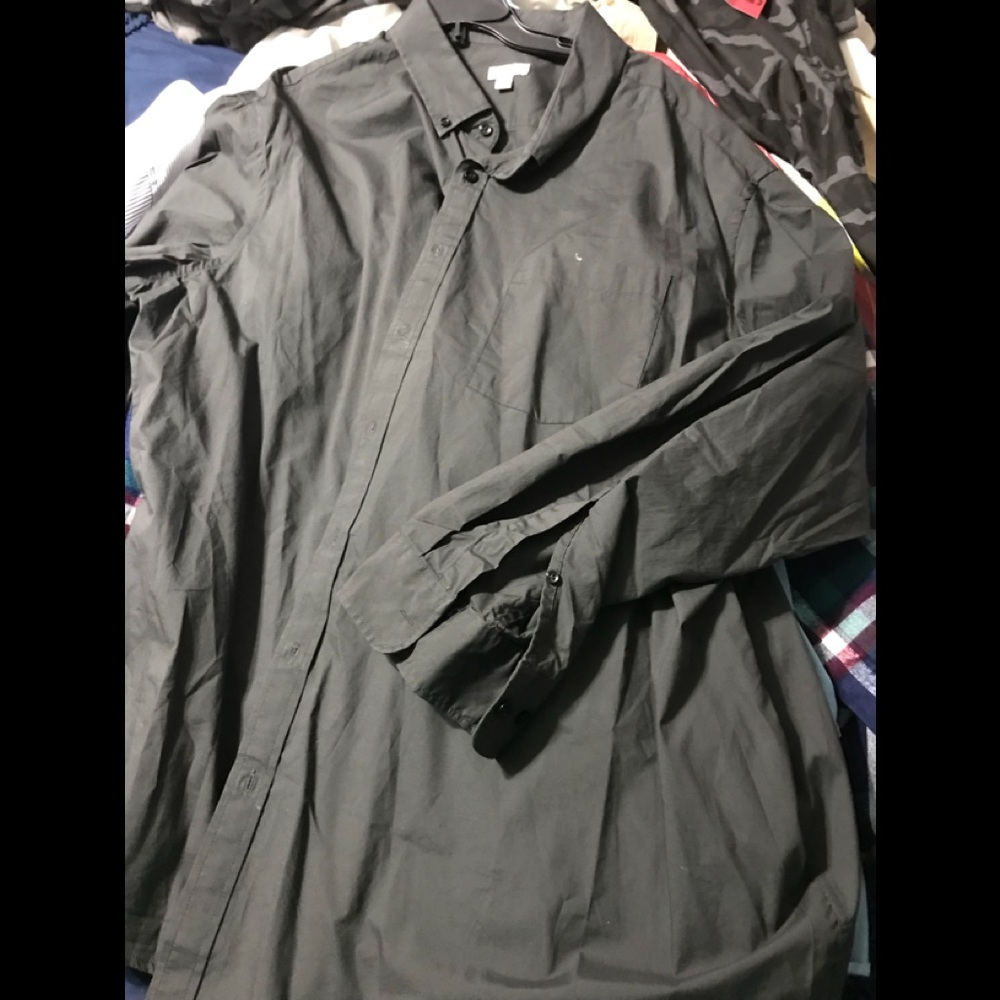 Grey stretch Big Men’s Dress Shirt